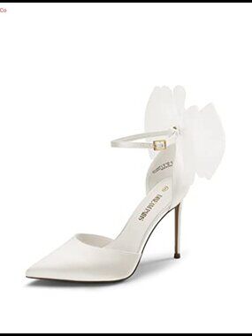 Women's Satin Stiletto Heels Pointed Toe Ankle Strap Dress Pumps
